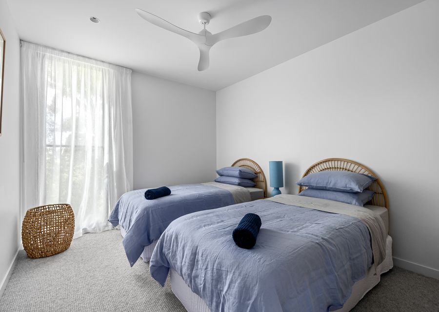 Bedroom three with king bed or two singles 
