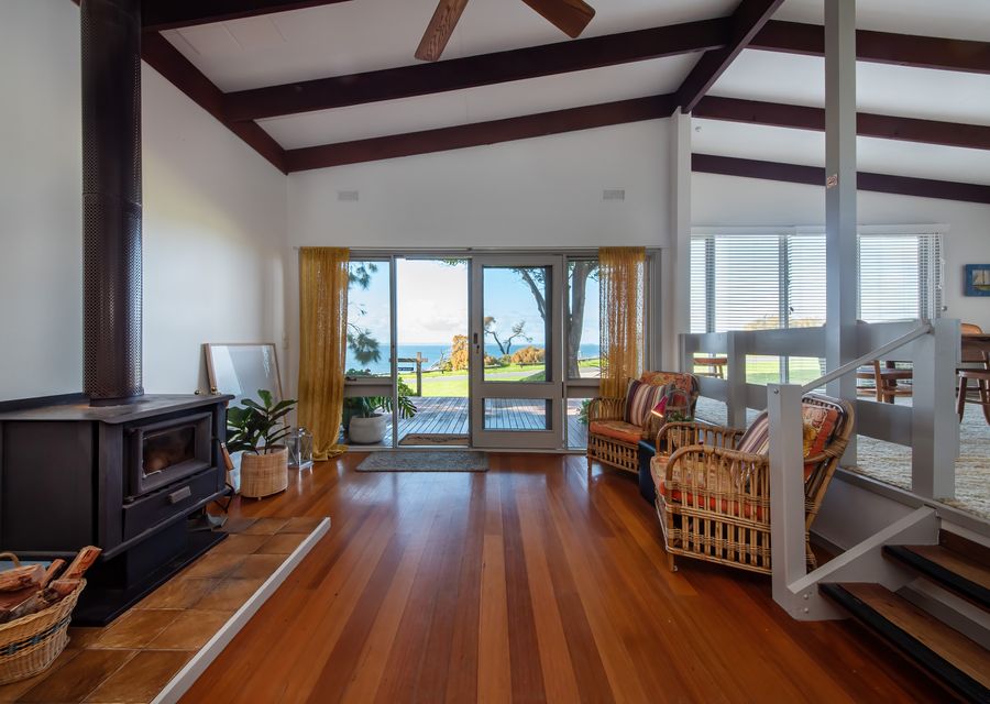 Living room with Coonara fireplace