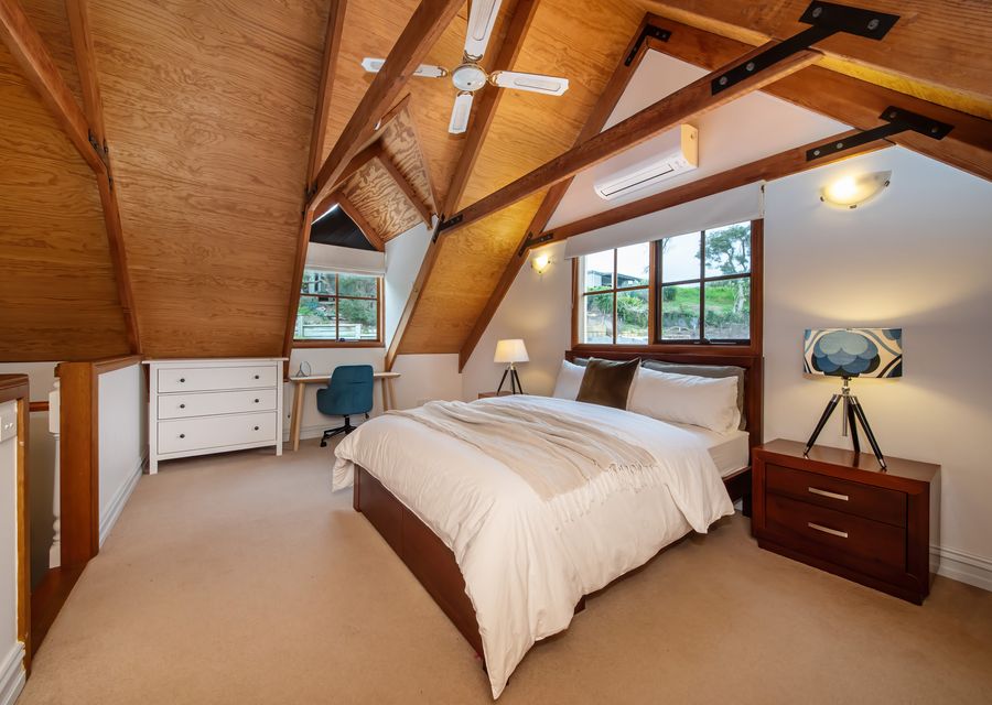 Master bedroom on the mezzanine 