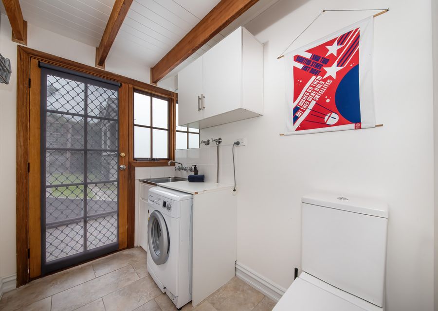 Laundry with washing machine & toilet