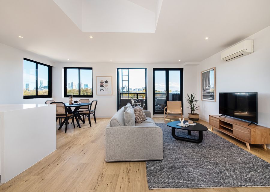 Living space with smart TV