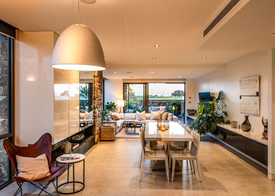 Enjoy your meals with your friends and family in this sleek dining area