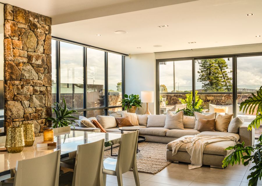 Modern and comfy vibes of the living and dining area