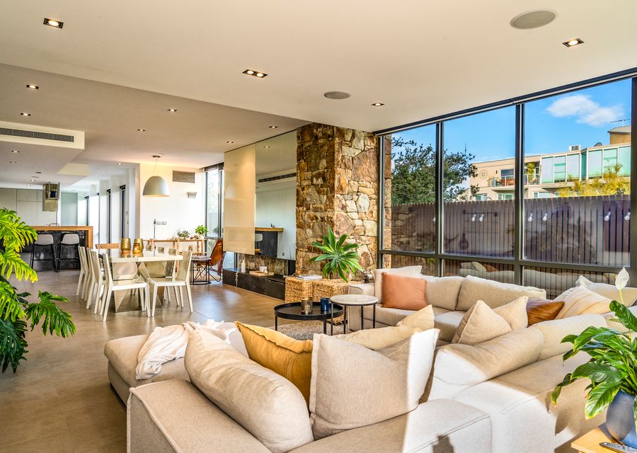 Open plan living with ducted AC