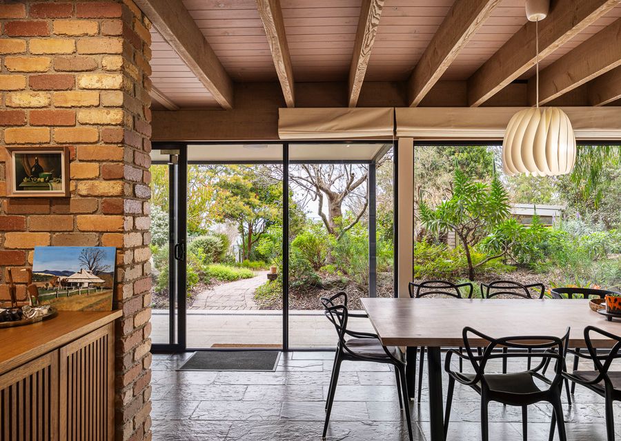 Dining table with garden view