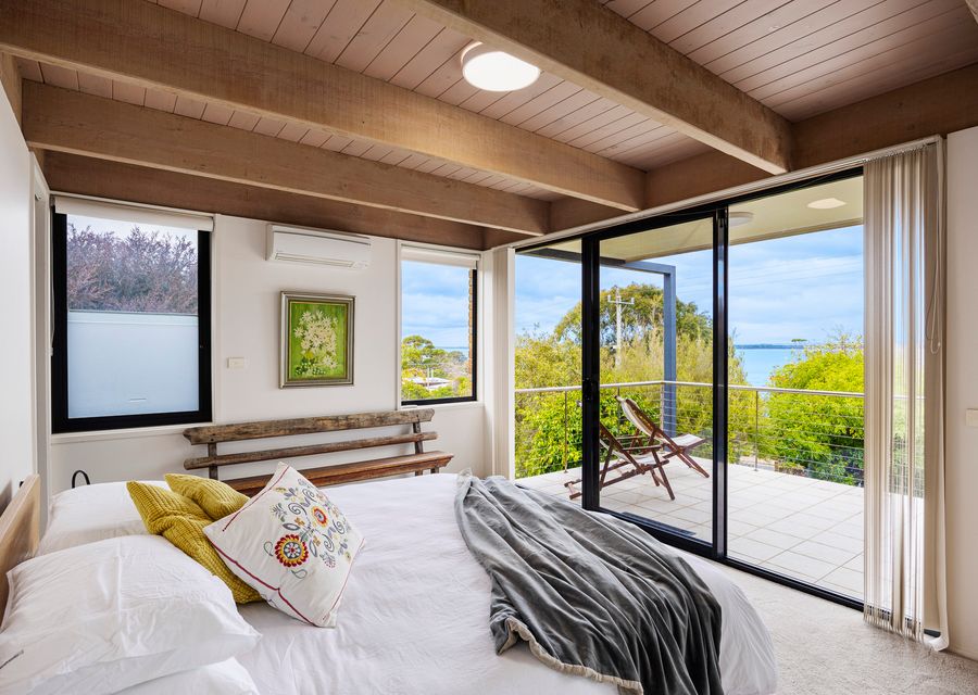 Bedroom one with king bed, perfect view