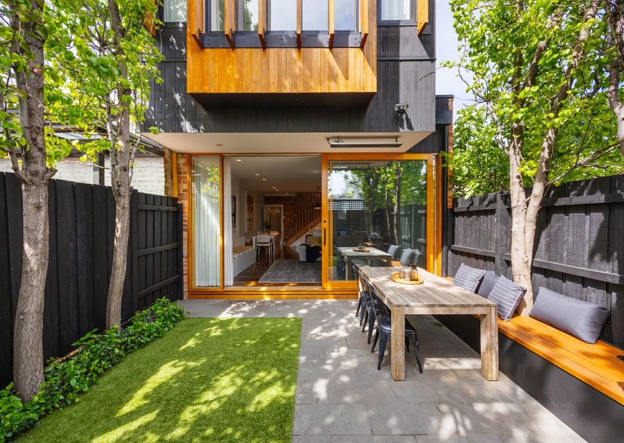 Beautiful outdoor garden leading directly off the living room