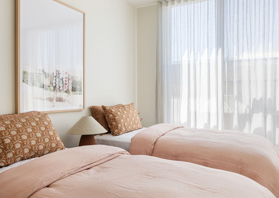 Bedroom two with single beds or King bed 