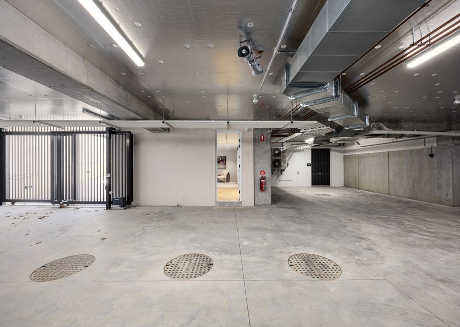 Basement parking for two cars 