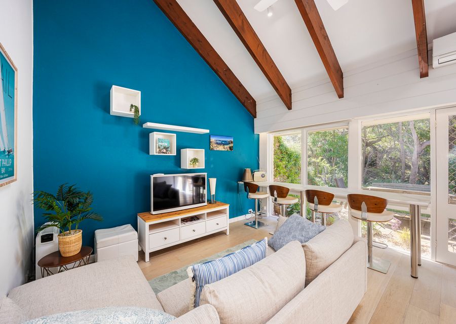 Living room with smart TV