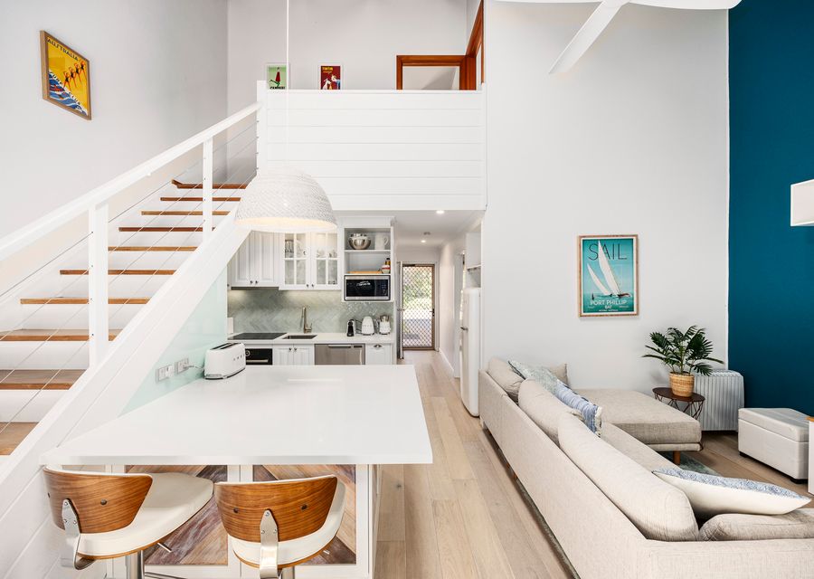 Living room, kitchen and dining room 