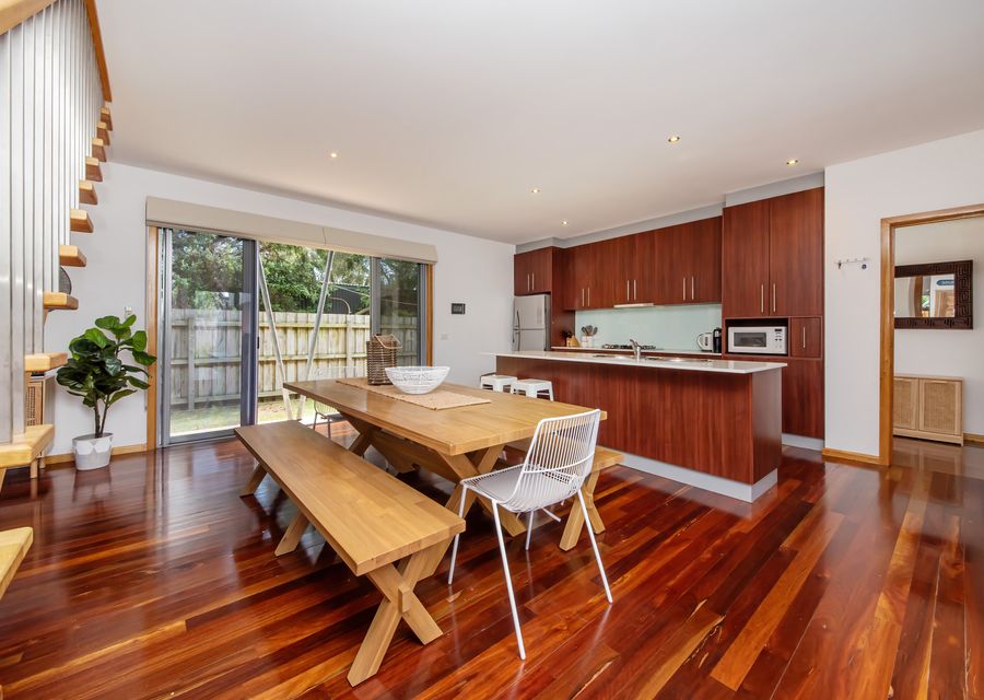 light filled dining area