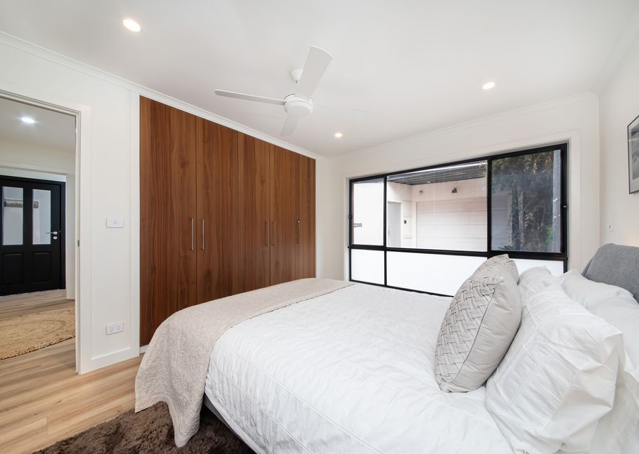 master bedroom on ground floor, styled with comfort in mind