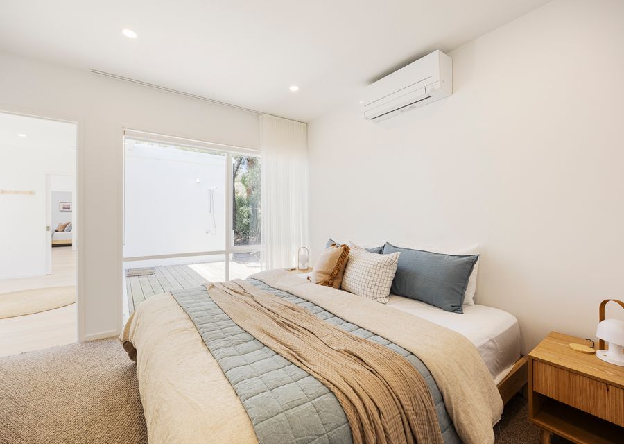 Bedroom 1 with King Bed and own split AC unit 
