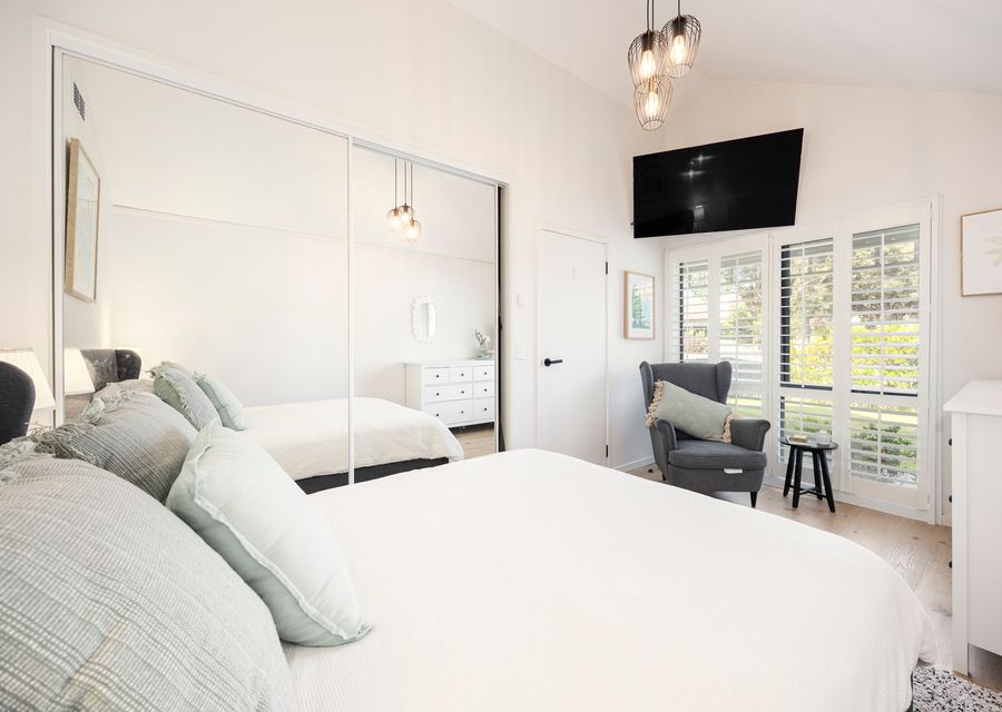 Master bedroom with Queen bed and smart TV
