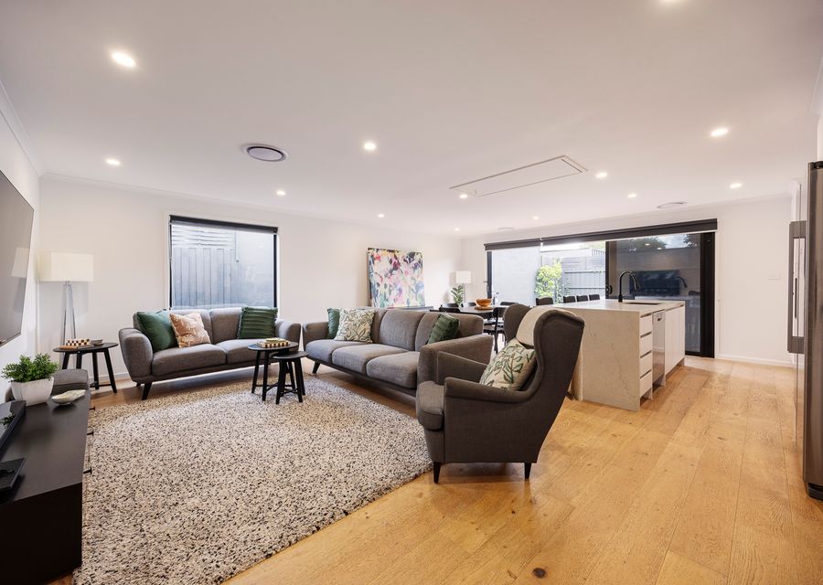 Open plan living - kitchen, living and dining space