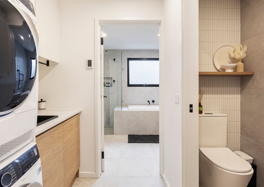 Laundry with toilet