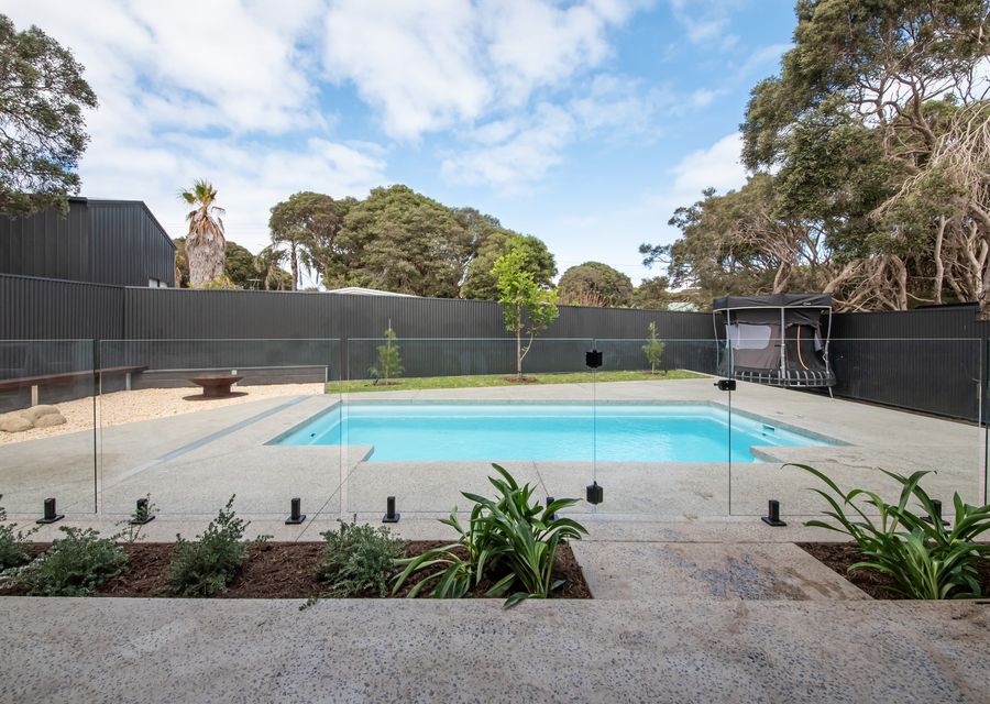Spacious backyard with a pool 