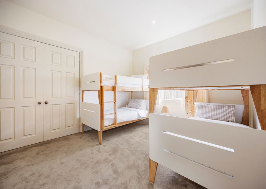 Two single bunk beds, perfect for children