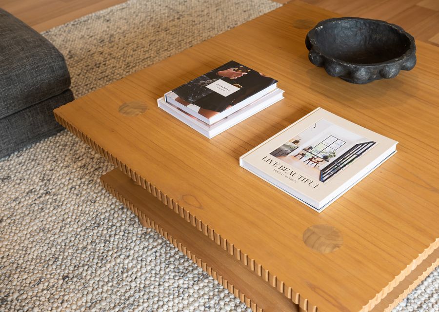 Living room table and decor