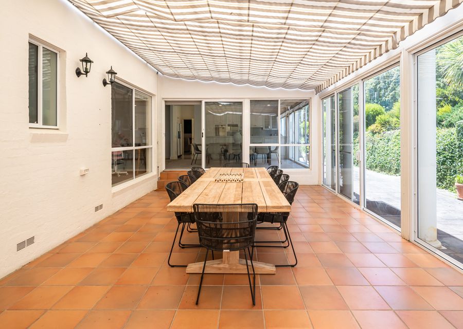 Patio dining table for ten people 