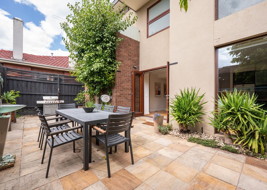 Outdoor seating with BBQ