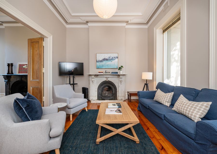 Main living area with smart TV 