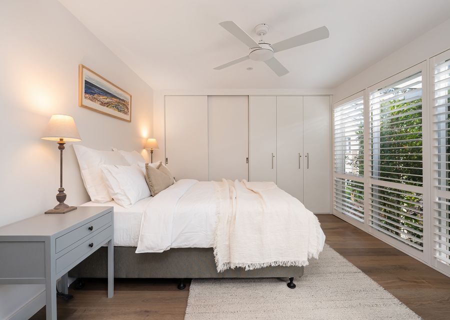 Master bedroom with queen bed and ensuite bathroom 