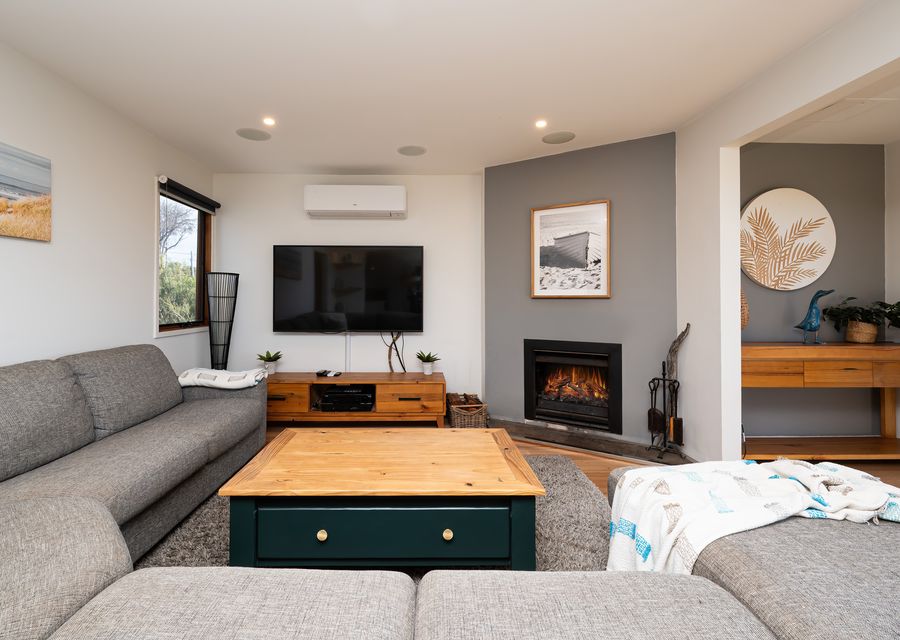 Gas fireplace for the cooler months 