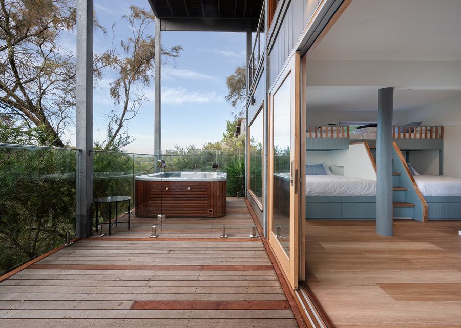 Bunk room and heated spa 