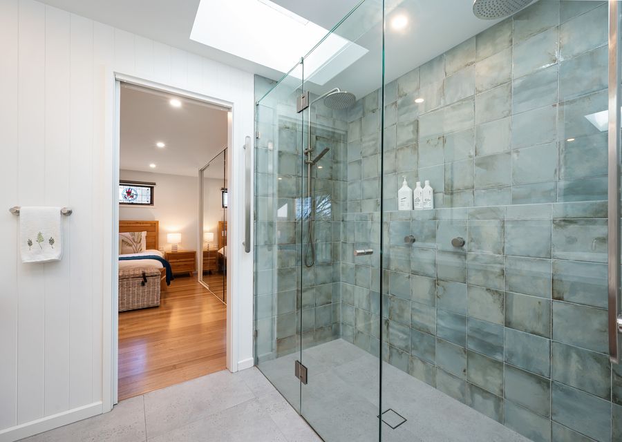 Bathroom with double shower 