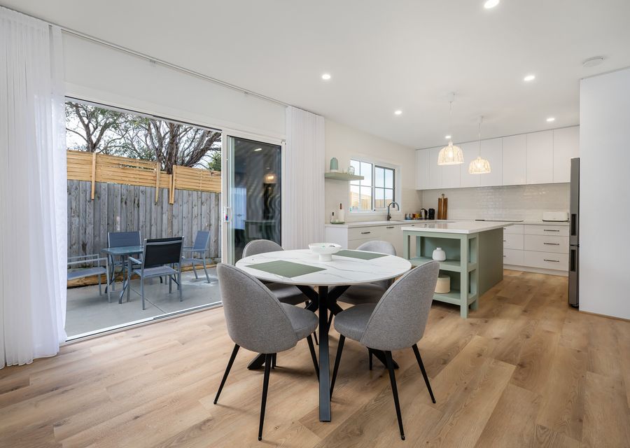 Open space dining area and kitchen
