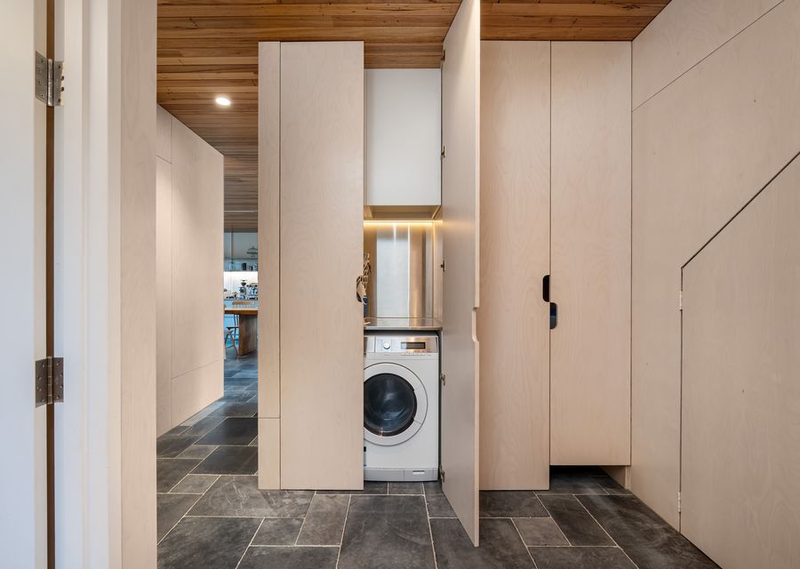 Downstairs European laundry