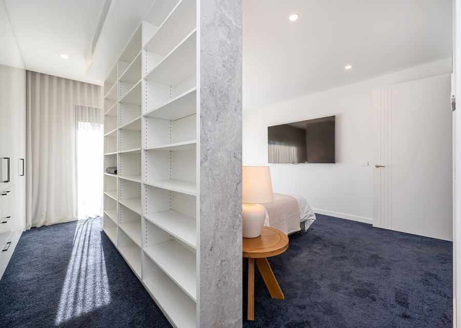 Master bedroom with smart TV