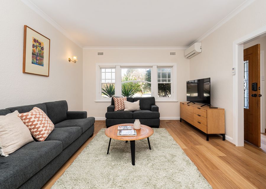 Open-plan living equipped with split system heating and cooling