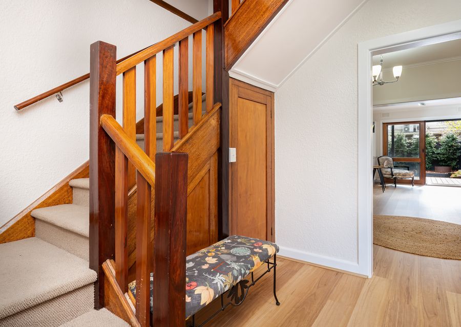 Stairs leading up to the 1st floor