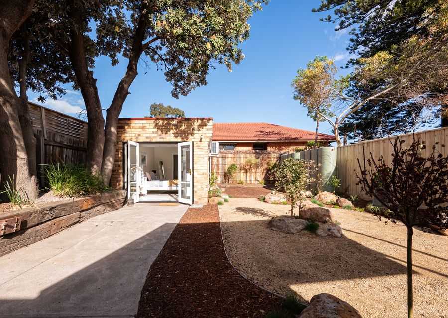 Rear pathway leading to separate studio