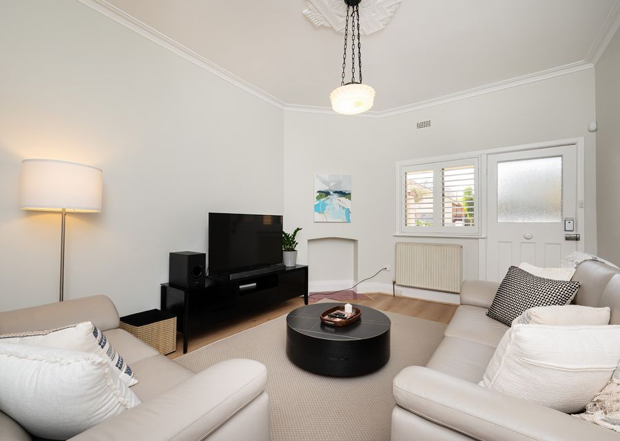 Inviting living space with smart TV
