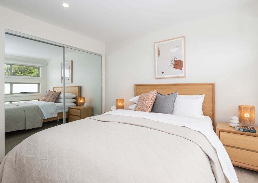 Upstairs bedroom two with Queen bed