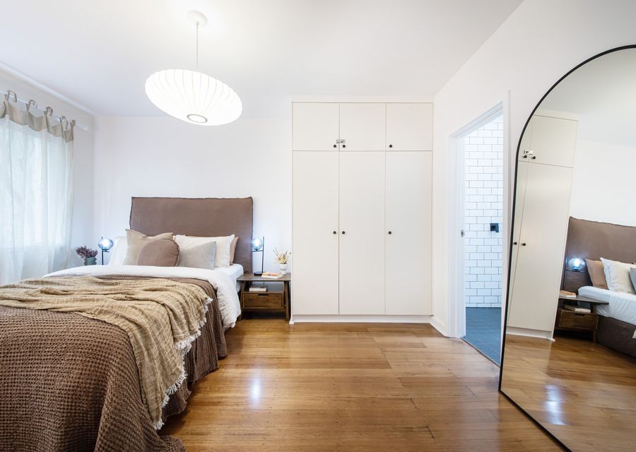 Styled with comfort in mind, built in robes 