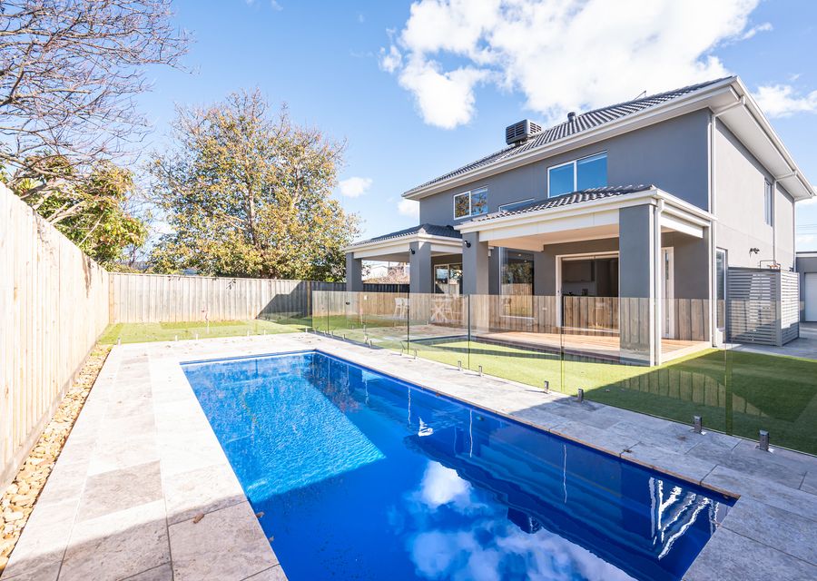 Heated pool and secure back yard 