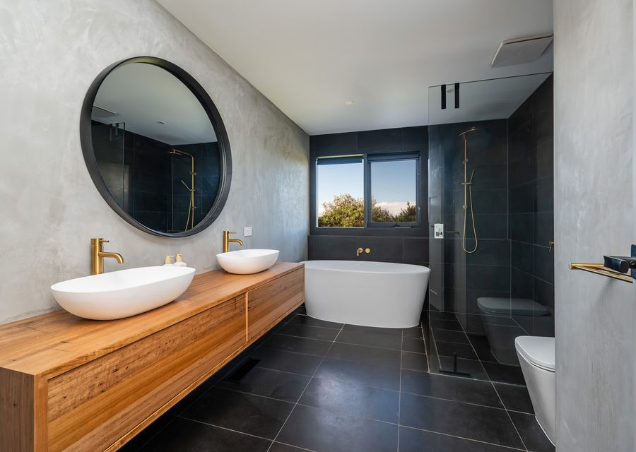 Main Bathroom with bath and shower