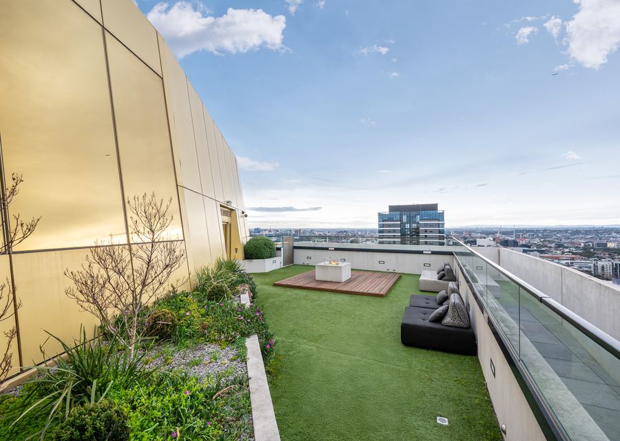 Communal rooftop garden