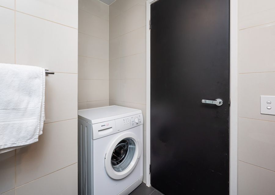 Euro laundry space with washing machine