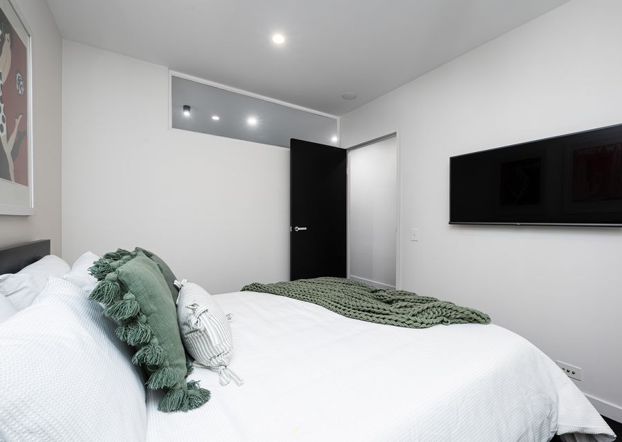 Bedroom with Queen bed and smart TV