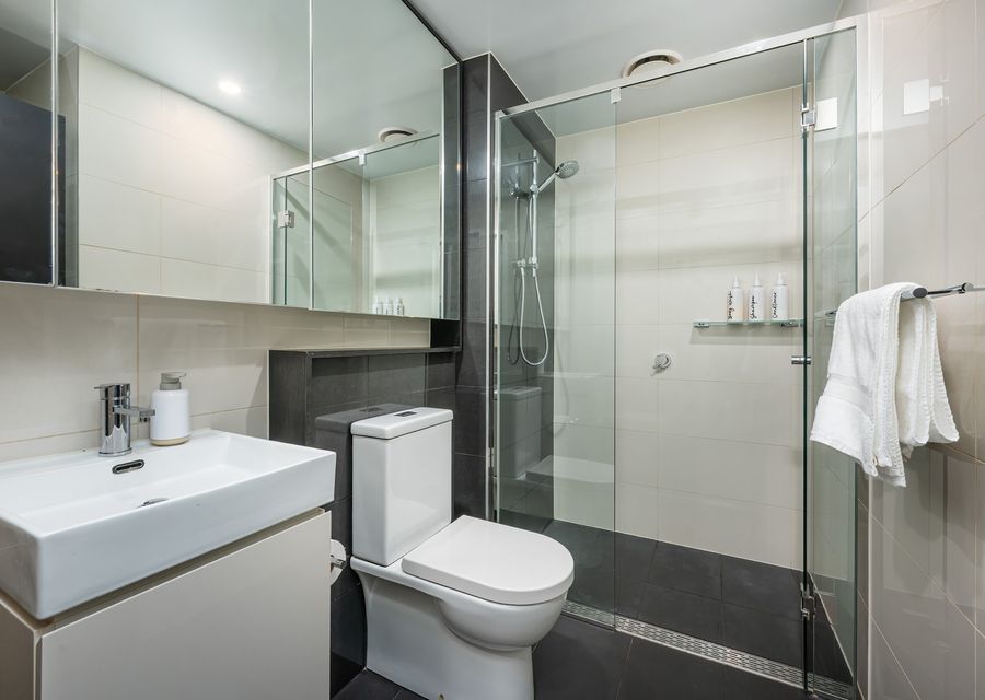 Bathroom with walk in shower