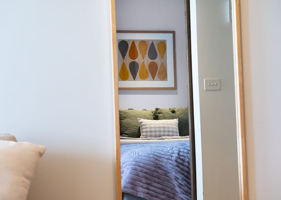 Bedroom off the living room