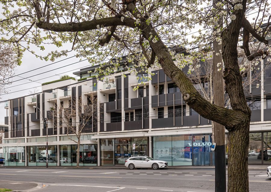 Exterior of apartment building
