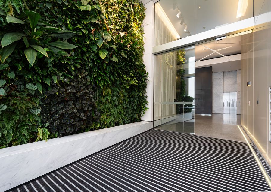 Communal apartment building entrance