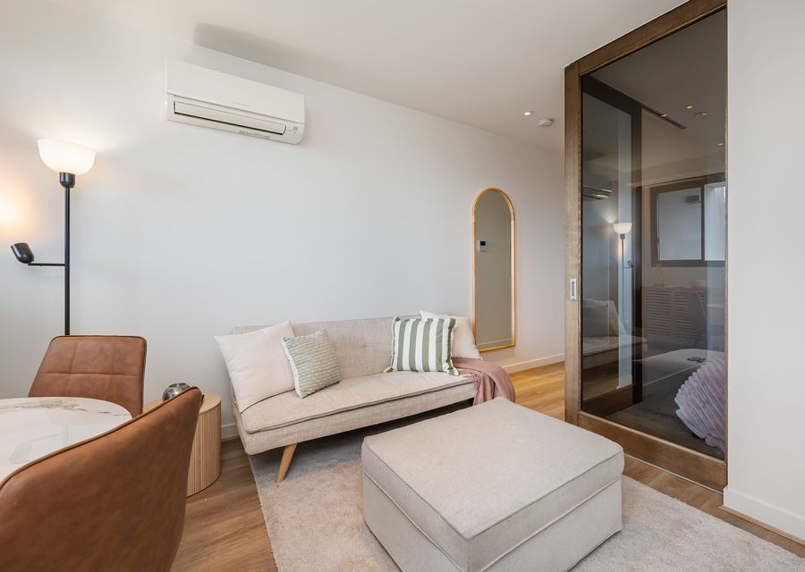 Living room sofa sleep 1 as a futon if needed